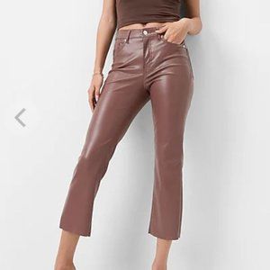 Express Brown Faux Leather Pants
